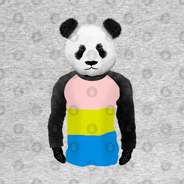 Pansexual Pride flag Panda by mailboxdisco